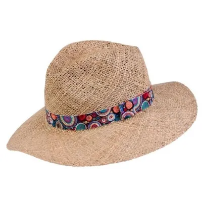 Chapeau Traveller en Paille Ruban Fleuri - MTM