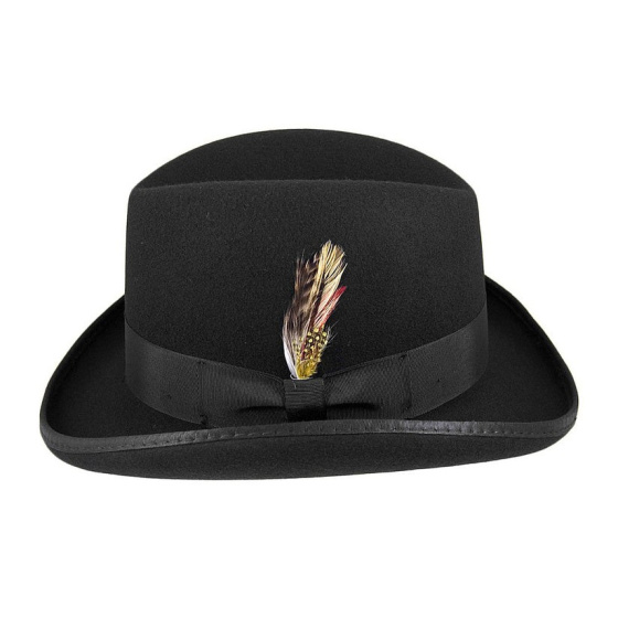 Chapeau Homburg Feutre Laine Noir - Traclet