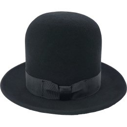 Chapeau Melon Haut Feutre Laine Noir - Traclet