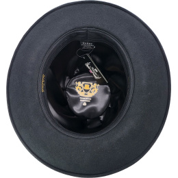 Black Wool Felt High Bowler Hat - Traclet