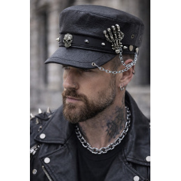 copy of Black Leather Padock Sailor Cap - Traclet