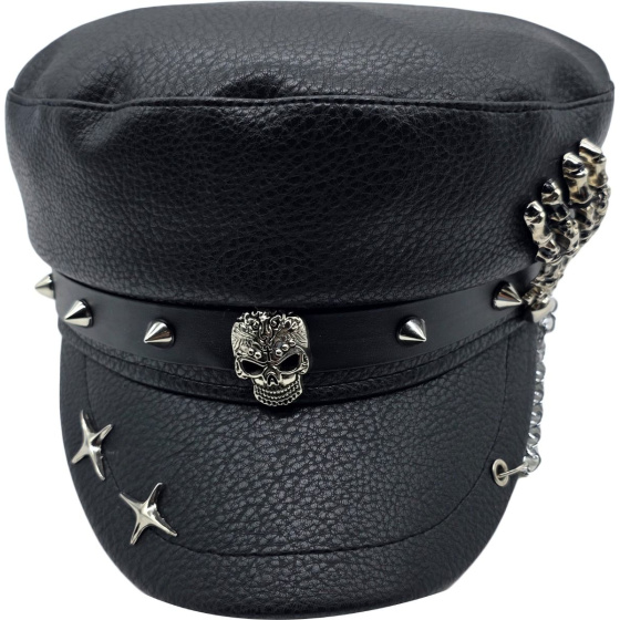 copy of Black Leather Padock Sailor Cap - Traclet