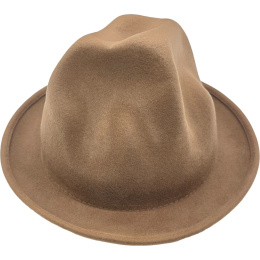 Chapeau williams Feutre Laine Camel - Traclet