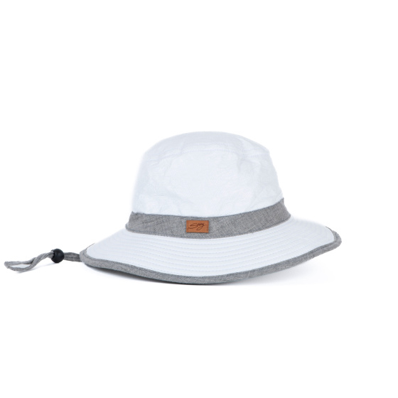 Chapeau Bob Naturel Audenge Blanc & Gris Souris - Soway