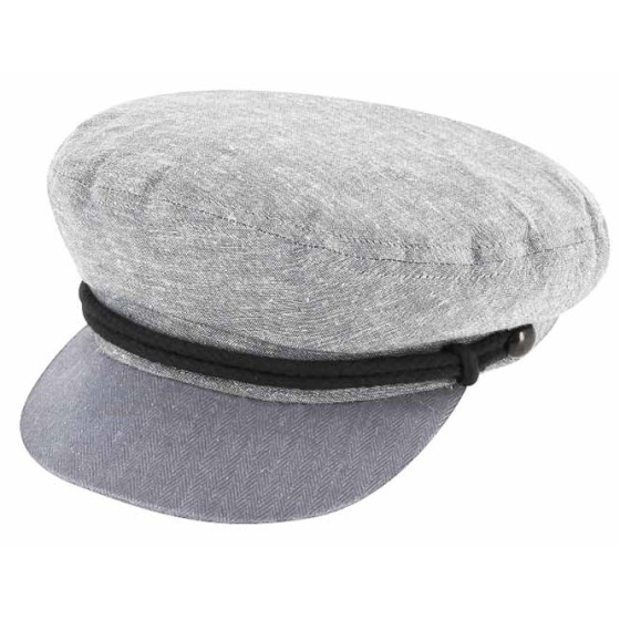 Grey Cotton & Linen Sailor Cap - Traclet