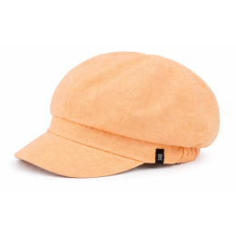 Gavroche Esma Linen Reversible Cap Tangerine & Ocean - Traclet