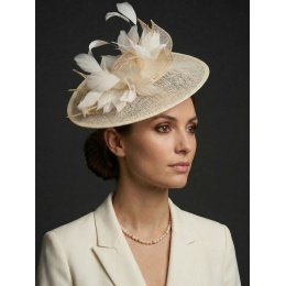 Audrey Beige Ceremony Hat - Traclet