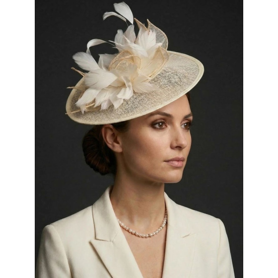 Audrey Beige Ceremony Hat - Traclet