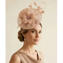 Zita Rose Ceremony Hat - Traclet Reference : 23567| Chapellerie Traclet