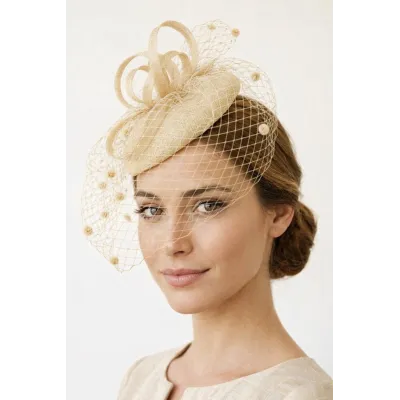 Chapeau De Cérémonie Haná Beige - Traclet