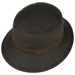 Bob Huntsville Waxed Cotton Brown UPF 40+ - Stetson