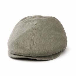 Casquette Plate Trevise Olive Lin - Traclet