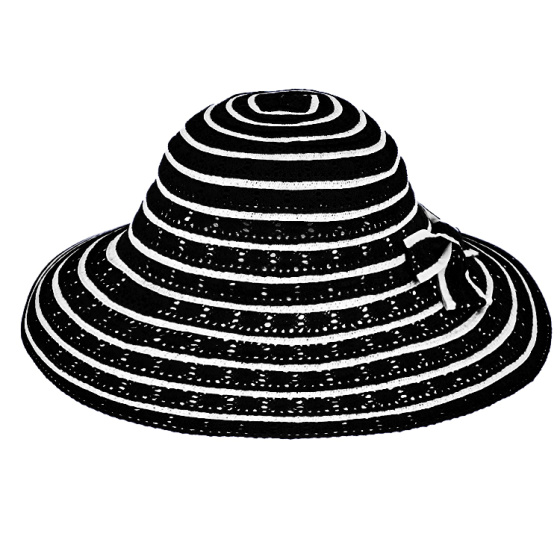 Capeline Eremo Paille Papier & Coton Grise - Traclet