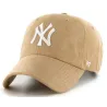 Cap 47 CAP MLB NEW YORK YANKEES BALLPARK SUEDE CLEAN UP Beige | ref 23608 Chapellerie Traclet