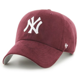Cap 47 CAP MLB NEW YORK YANKEES BALLPARK SUEDE CLEAN UP Bordeaux