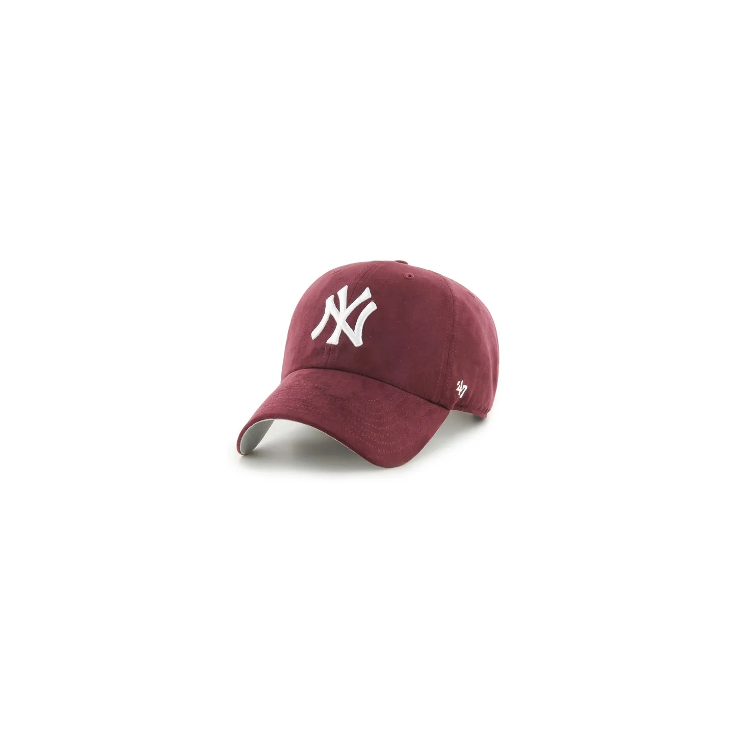 Casquette 47 CAP MLB NEW YORK YANKEES BALLPARK SUEDE CLEAN UP Bordeaux