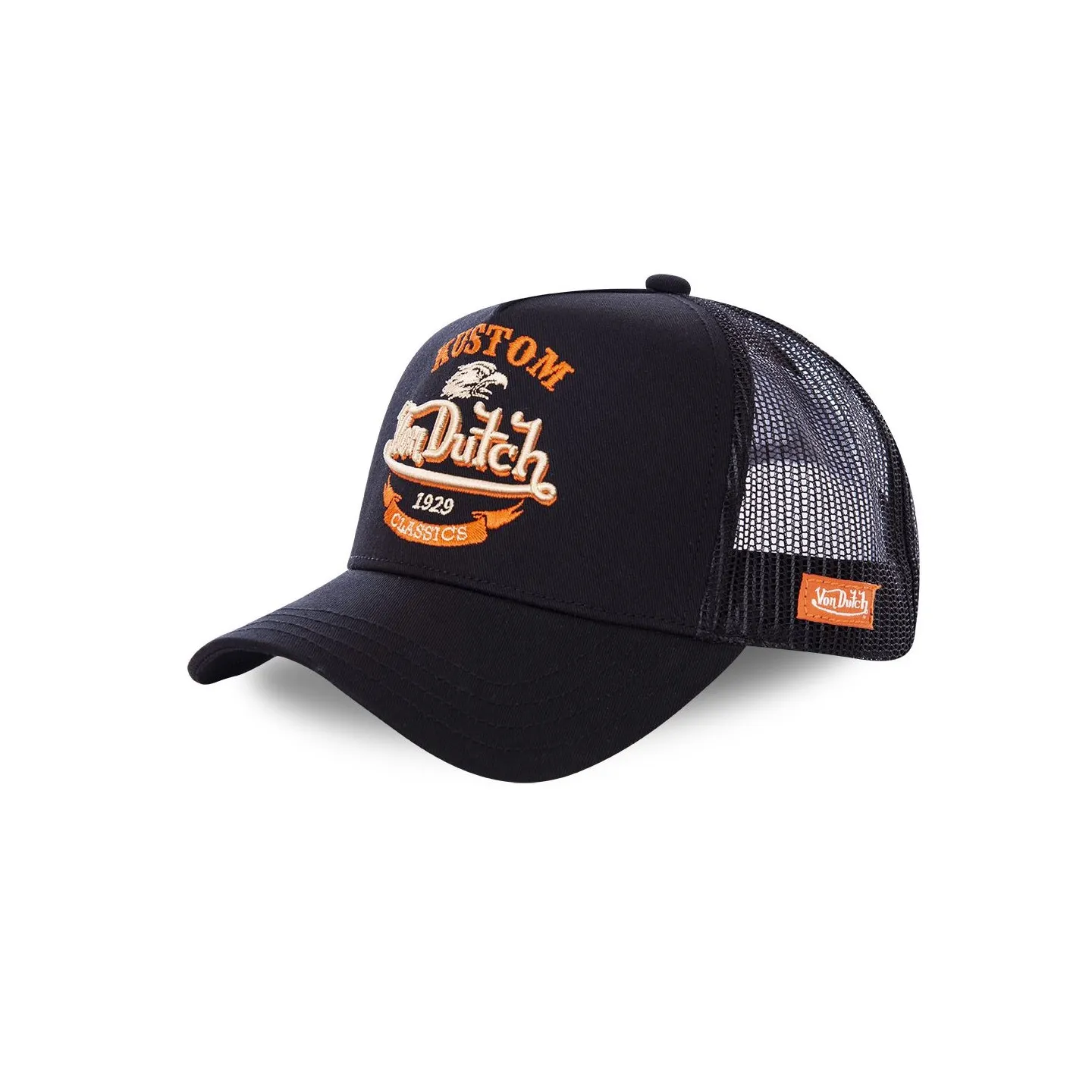 Baseball Kustom Black Cap - Von Dutch  Reference : 23618| Chapellerie Traclet