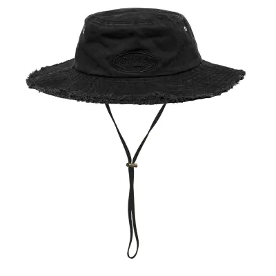 Bob Washed Solano Coton Noir - VON DUTCH  Reference : 23621| Chapellerie Traclet