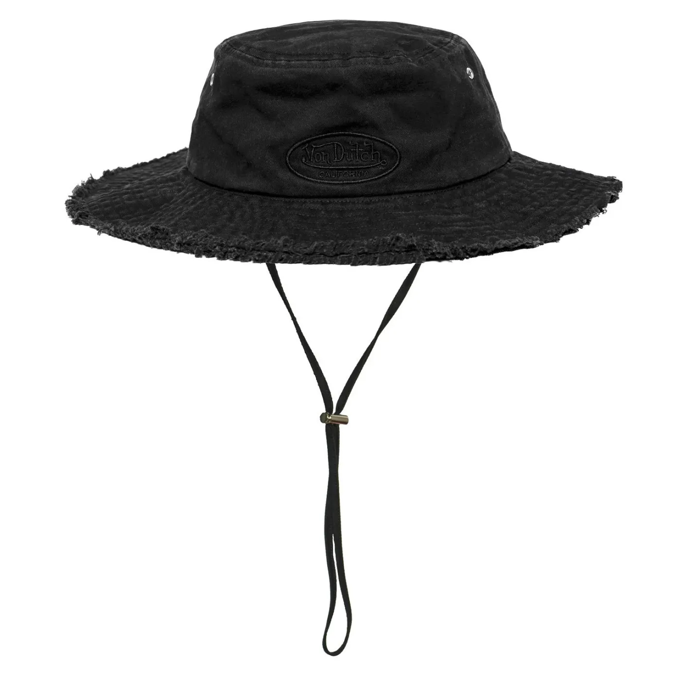 Bob Washed Solano Coton Noir - VON DUTCH  Reference : 23621| Chapellerie Traclet