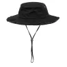 Washed Solano Cotton Black Bucket Hat - VON DUTCH Reference : 23621| Chapellerie Traclet