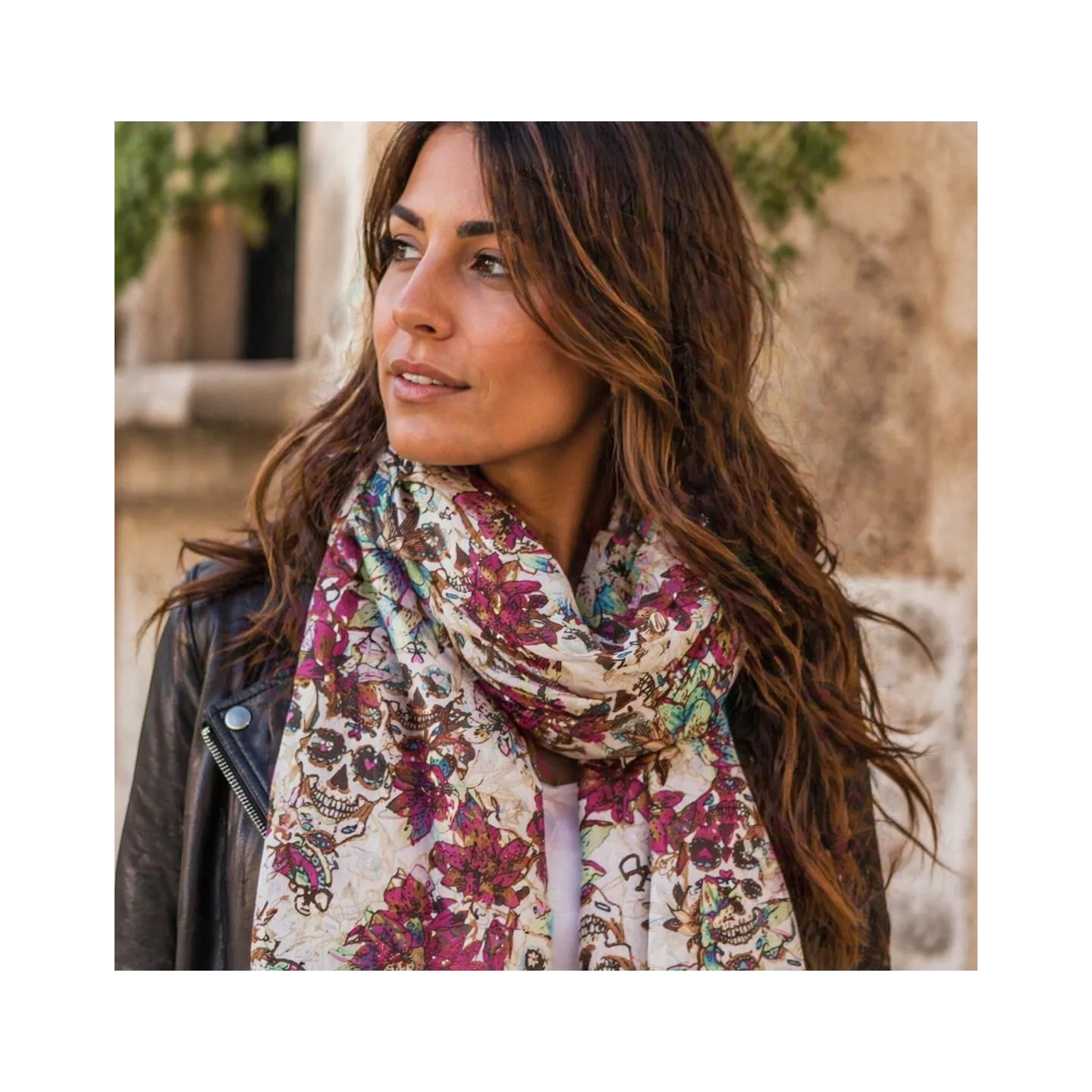 Skull Bloom Cotton Keffiyeh - Von Dutch Reference : 23623| Chapellerie Traclet