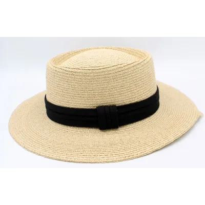 Gambler Shape Straw Hat Anatola Raffia - Traclet Reference: 23635| Chapellerie Traclet