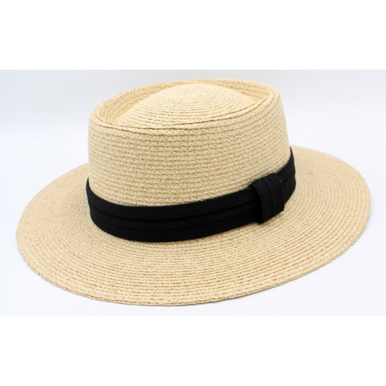 Gambler Shape Straw Hat Anatola Raffia - Traclet