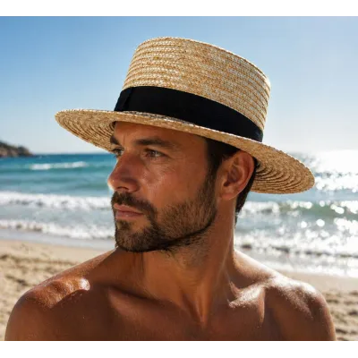 Drake Natural Straw Boater - Traclet Reference: 23640| Chapellerie Traclet