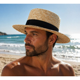 copy of Matador Natural Straw Boater Hat - Traclet
