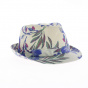 achat en ligne du chapeau trilby - Chapeau Fleurs bleu