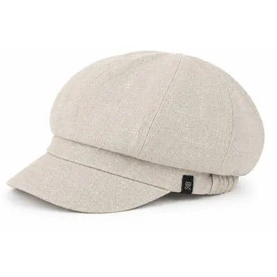 Gavroche Cap Esma Reversible Linen & Emerald - MTM | ref 23644 Chapellerie Traclet