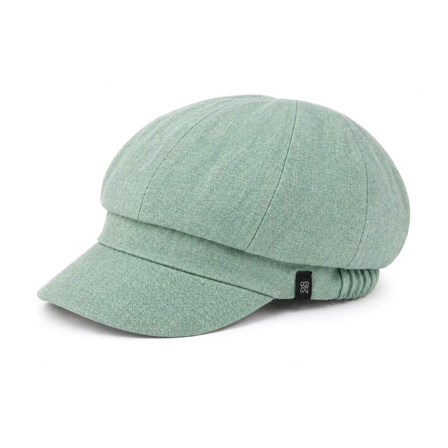 Gavroche Cap Esma Reversible Linen & Emerald - MTM | ref 23644 Chapellerie Traclet
