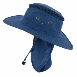 Navy Bermuda Hat with Neck Cover - Traclet