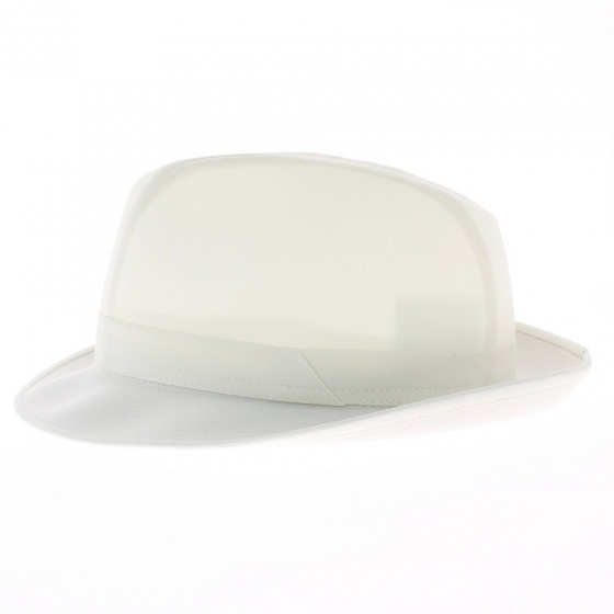 chapeau forme Blue brother blanc