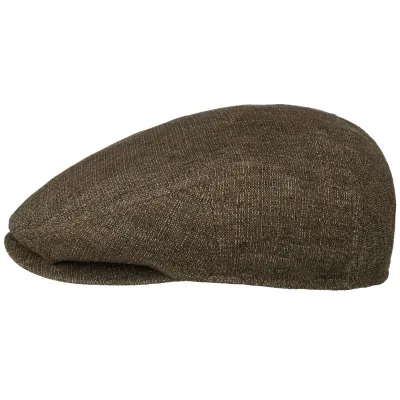 Fontana Flat Cap Brown Linen - Stetson ref 23651 chapellerie traclet