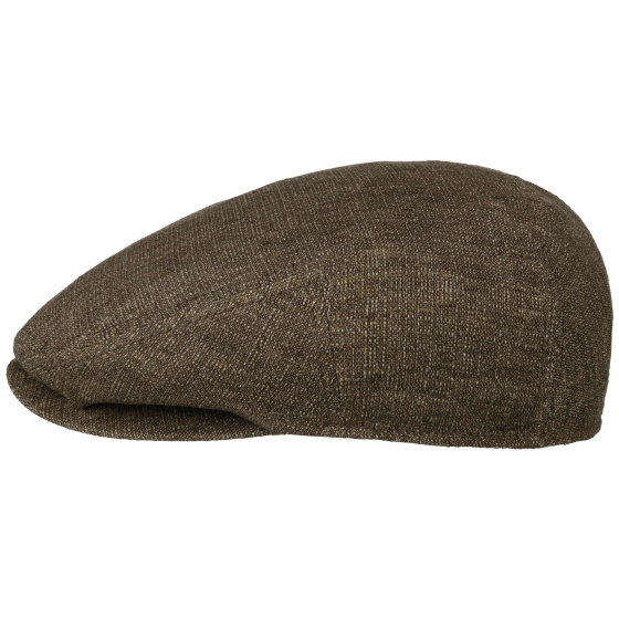 copy of Light Brown Linen Driver Flat Cap - Stetson
