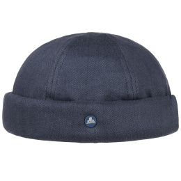 Navy Linen Docker Beanie - Stetson