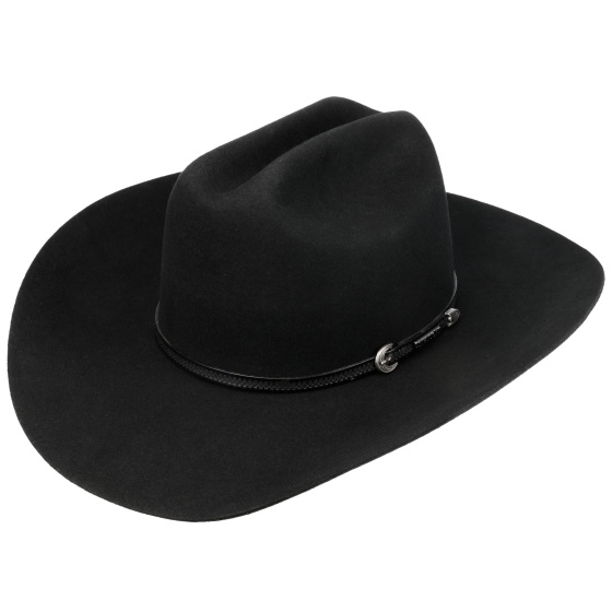 Chapeau Western Deadwood Woolfelt Noir - Stetson