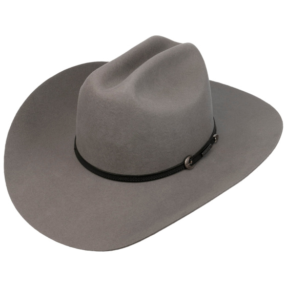 Chapeau Western Deadwood Woolfelt Gris - Stetson