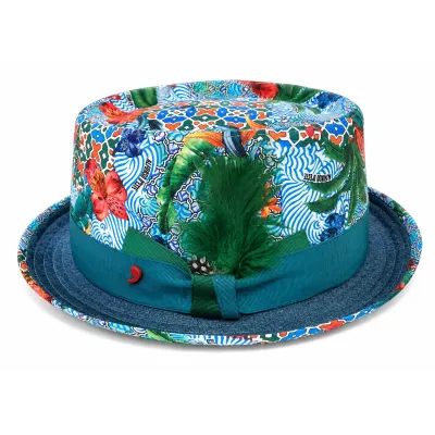 Chapeau Porkpie Tropical Coton - Traclet