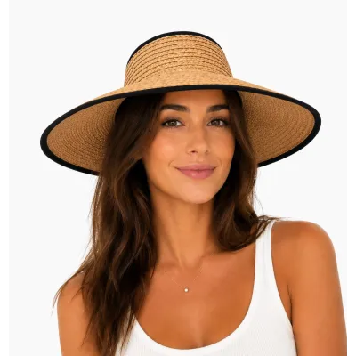 Casquette Grande Visière Florence Raffia - Traclet