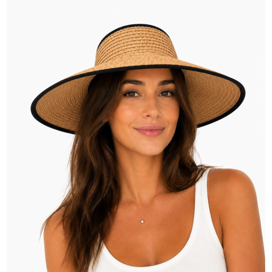 Casquette Grande Visière Florence Raffia - Traclet