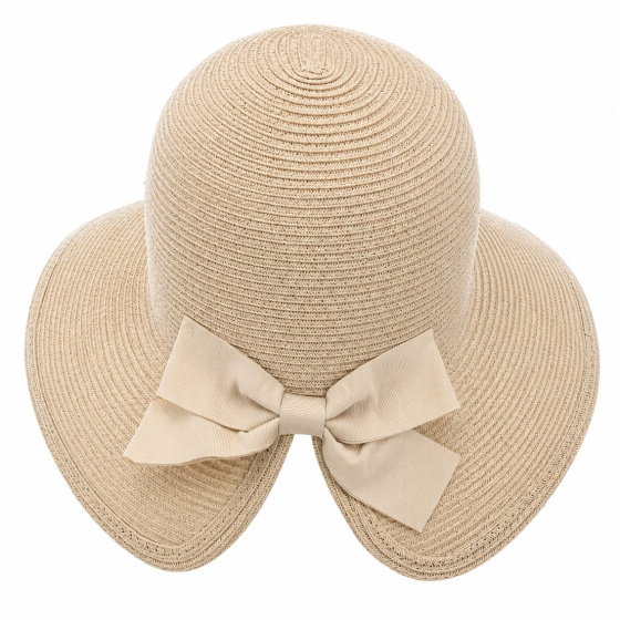 Tessuto Beige Bow Hat - Traclet