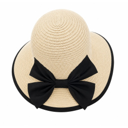 Tessuto Hat with Black Bow