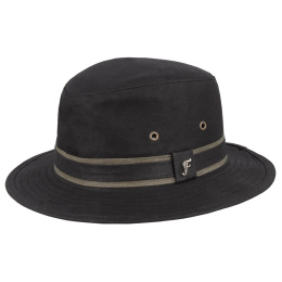 Chapeau Sintra Coton Huilé Imperméable Noir - Flechet