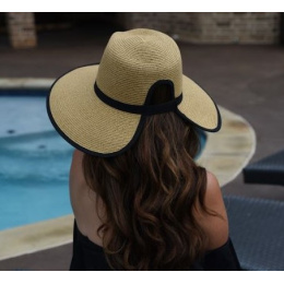 copy of Large Brim Visor Florence Raffia - Traclet