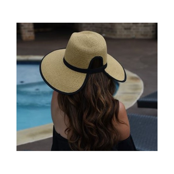 Large Brim Visor Cherish Beige - Traclet