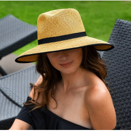 copy of Large Brim Visor Florence Raffia - Traclet