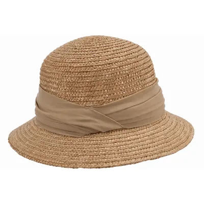 Chapeau Cloche Calvi Paille Sand - Seeberger