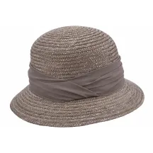 Calvi Taupe Straw Cloche Hat - Seeberger Reference: 9319 | Chapellerie Traclet